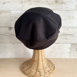 ウールキャスケット・黒茶色 11枚目の画像