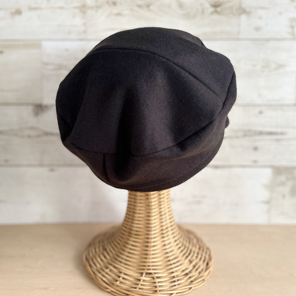 ウールキャスケット・黒茶色 11枚目の画像