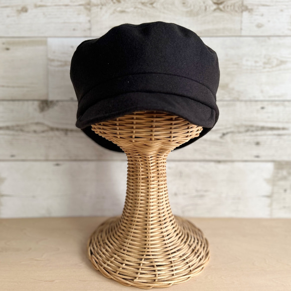 ウールキャスケット・黒茶色 7枚目の画像