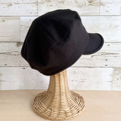 ウールキャスケット・黒茶色 3枚目の画像