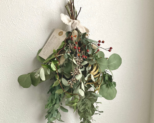 ユーカリのスワッグ ドライフラワー ドライフラワー Eucalyptus