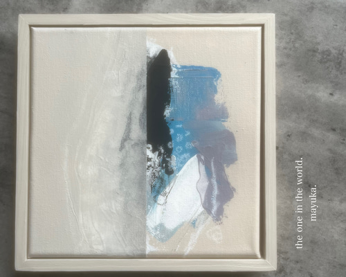 現代アート 19×19㎝ フレーム付き モダン アートパネル