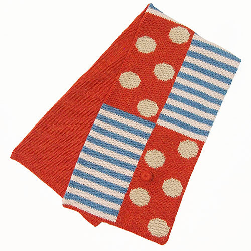 ベビーアルパカ100% ボタン付きプチマフラー BLM707