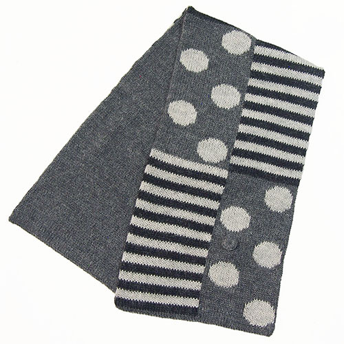 ベビーアルパカ100% ボタン付きプチマフラー FS435