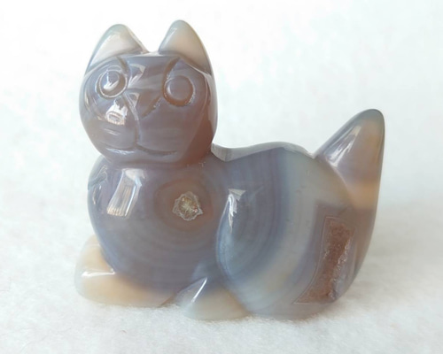 瑪瑙(天然石)置物 可愛い猫置物 瑪瑙(天然石)置物 可愛い猫置物