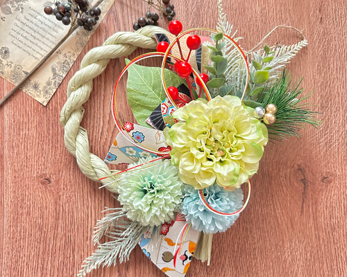 しめ縄リース　No.47 ꕤ*.゜2025年 しめ縄リース ꕤ* No.47