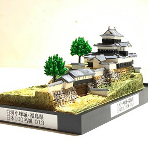 ☆【完成品】白河小峰城・福島県 お城 ミニジオラマ 手のひらサイズ 城