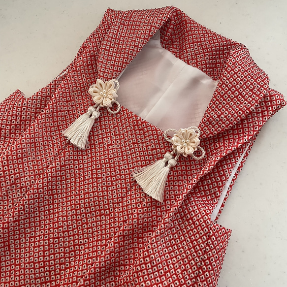 七五三 つまみ細工とタッセルの被布飾り 雑貨・その他 niko 通販