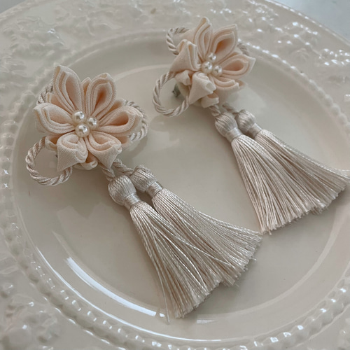 七五三 つまみ細工とタッセルの被布飾り 雑貨・その他 niko 通販