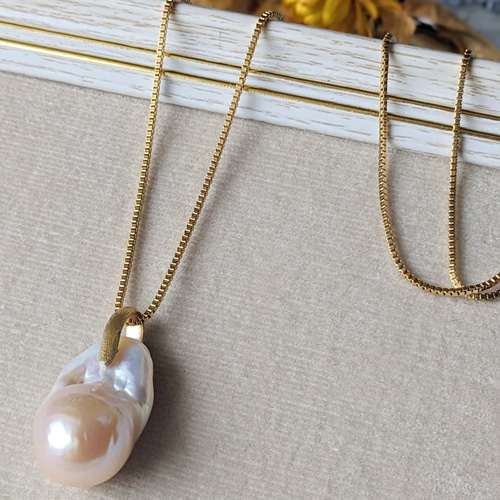 淡水真珠 砂ケシパール【14k gold filled】 2連 40cm 14KGF ネックレス 