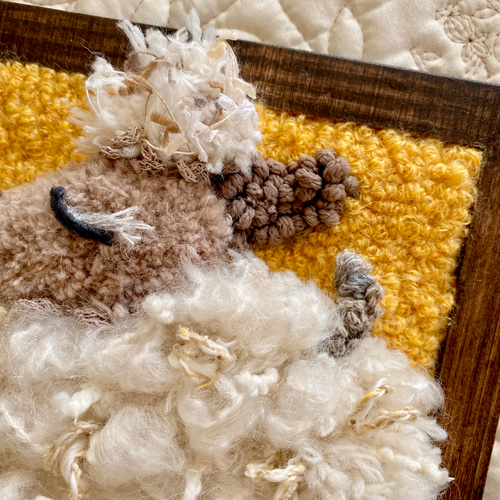 羊さんフワフワ〈毛糸 刺繍糸 糸アート 壁掛け インテリア 羊さんフワフワ〈毛糸 刺繍糸 糸アート 壁掛け インテリア