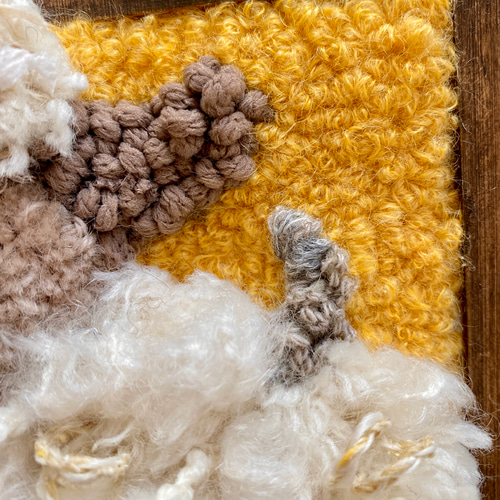 羊さんフワフワ〈毛糸 刺繍糸 糸アート 壁掛け インテリア