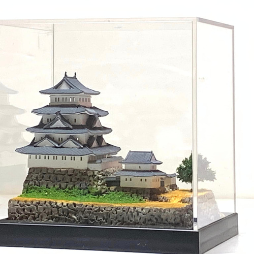 完成品】郡上八幡城・岐阜県 お城 ミニジオラマ 手のひらサイズ 城コレ