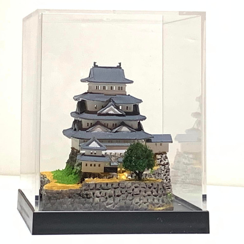 完成品】郡上八幡城・岐阜県 お城 ミニジオラマ 手のひらサイズ 城コレ