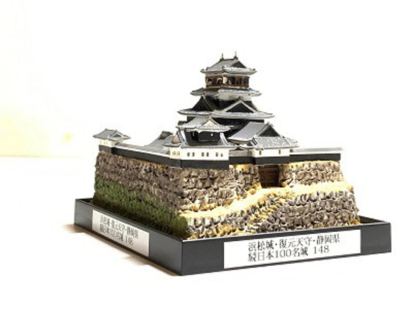 完成品】浜松城・静岡県 お城 ミニジオラマ 手のひらサイズ 城コレ
