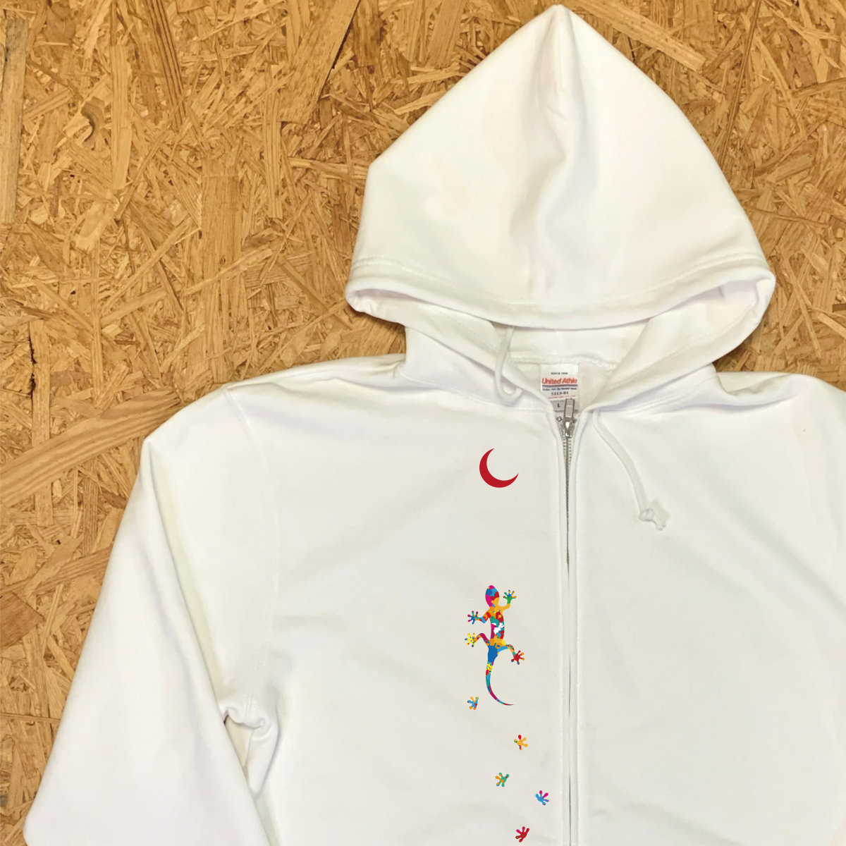 Gecco Gecko（月光にやもり）／ジップパーカー