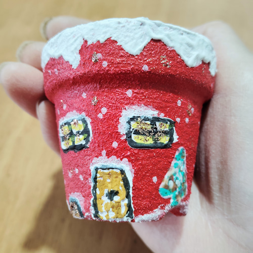 クリスマス 多肉ちゃんハウス ミミ鉢 リメイク鉢2号 1個の値段 多肉