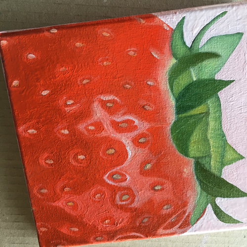 いちご』小さな油絵 原画 絵画 Shiva's art 通販 18522560