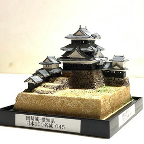 完成品】岡崎城・愛知県 お城 ミニジオラマ 手のひらサイズ 城