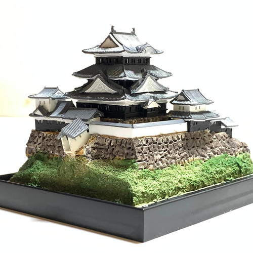 完成品】岡崎城・愛知県 お城 ミニジオラマ 手のひらサイズ 城