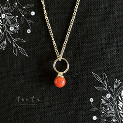 コーラルジュエリー】赤珊瑚 フラワーペンダント シルバー925 n062