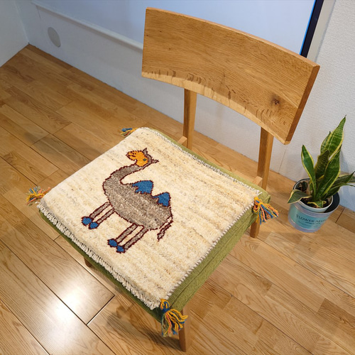 海外ブランド通販 公式サイト 新入荷】ペルシャ ギャッベ ミニマット 横45x40cm アイボリー色 ラグ・カーペット
