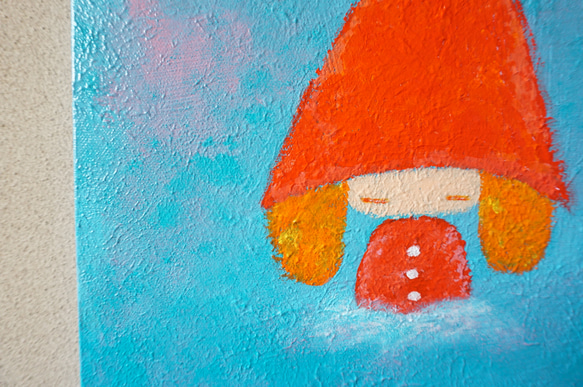 【さんかくぼうし】原画－キャンバス6号 2枚目の画像