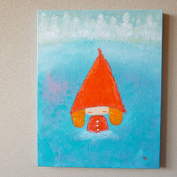 【さんかくぼうし】原画－キャンバス6号 1枚目の画像