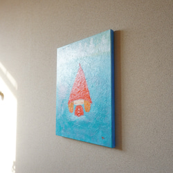 【さんかくぼうし】原画－キャンバス6号 6枚目の画像