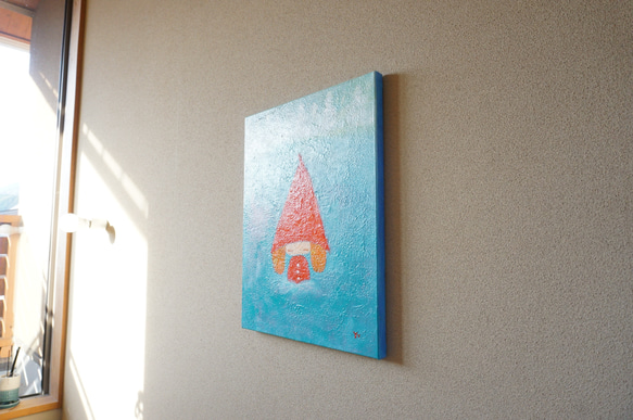 【さんかくぼうし】原画－キャンバス6号 6枚目の画像