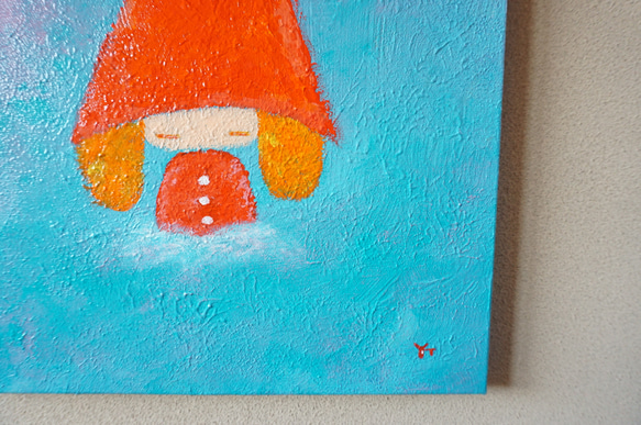 【さんかくぼうし】原画－キャンバス6号 4枚目の画像