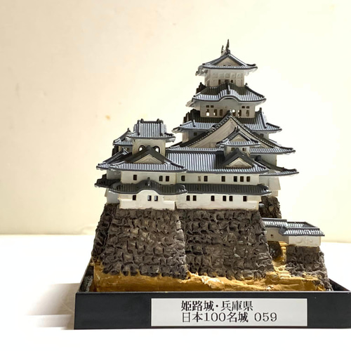 ジオラマ城 070完成品□岡山城 城コレ ケース付き サイズ(W142×D82×H100mm