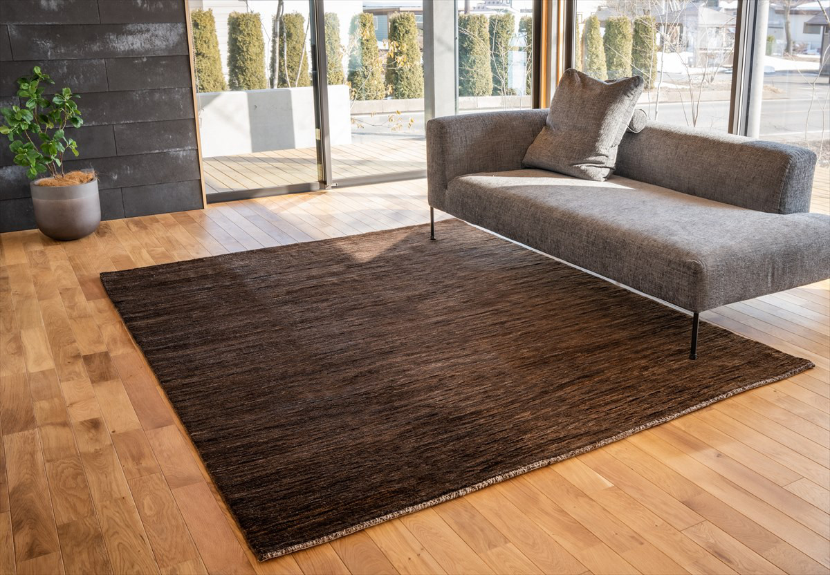 肌ざわり最高　天然無染ラグ　ガゼニラハット　245x204cm　ﾎｯﾄｶｰﾍﾟｯﾄ上敷き