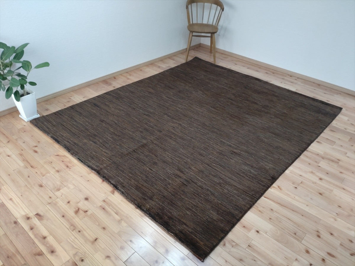 肌ざわり最高　天然無染ラグ　ガゼニラハット　245x204cm　ﾎｯﾄｶｰﾍﾟｯﾄ上敷き