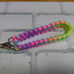 スマホストラップ　ハンドメイド　ハンドストラップ　パラコードストラップ ハンドメイド ストラップ スマホ ショルダー パラコード 花x4