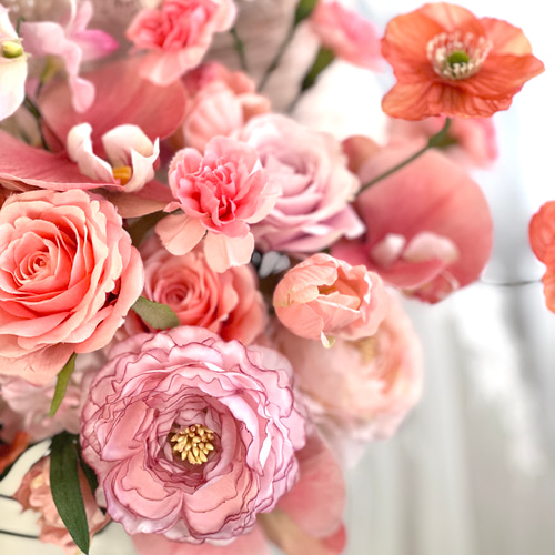 ☆限定1点特別価格☆coral pink【ウェディングブーケ・結婚式ブーケ