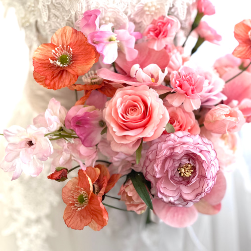 ☆限定1点特別価格☆coral pink【ウェディングブーケ・結婚式