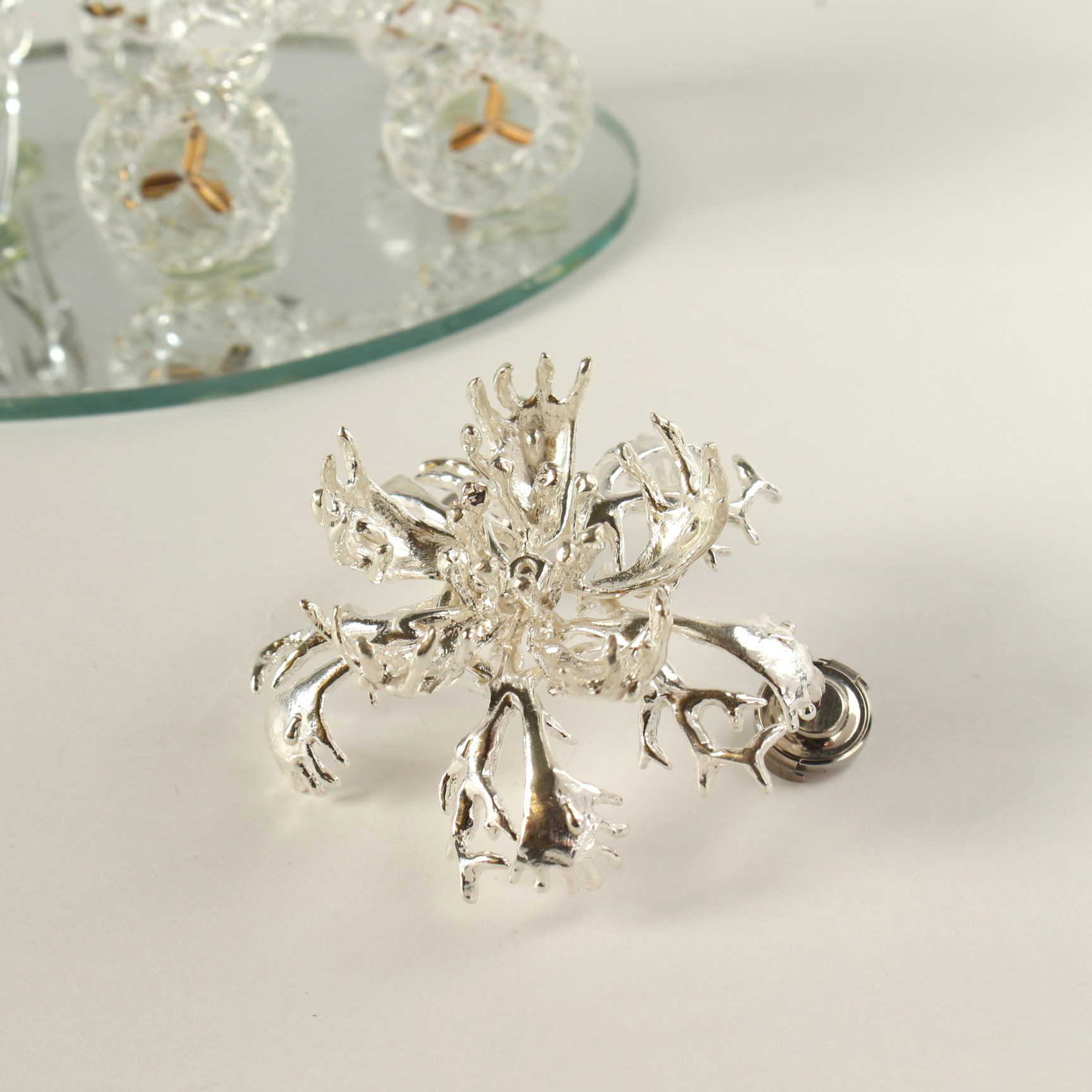 クリスマスにおすすめ  |  トナカイの角のブローチ  |  シルバー【Kerynitis Elaphos】