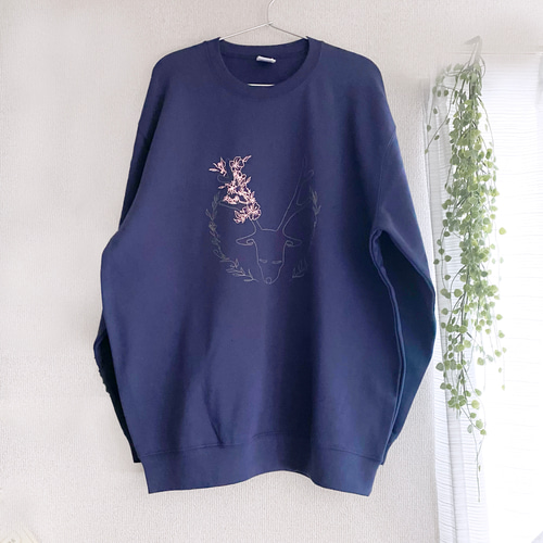 SSD 刺繍　バイカラー絞りスウェット:パープル×グリーン SSD 刺繍 バイカラー絞りスウェット:パープル×グリーンの通販 by