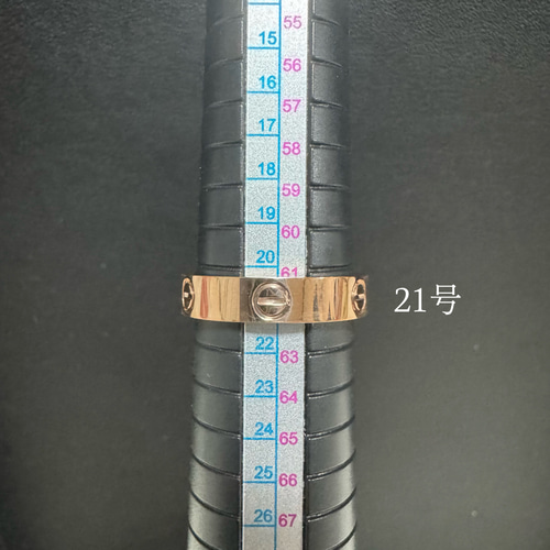 LOVE リング 5mm 幅 石なしタイプ マイナス モチーフ ピンク LOVE リング 5mm 幅 石なしタイプ マイナス モチーフ ピンク