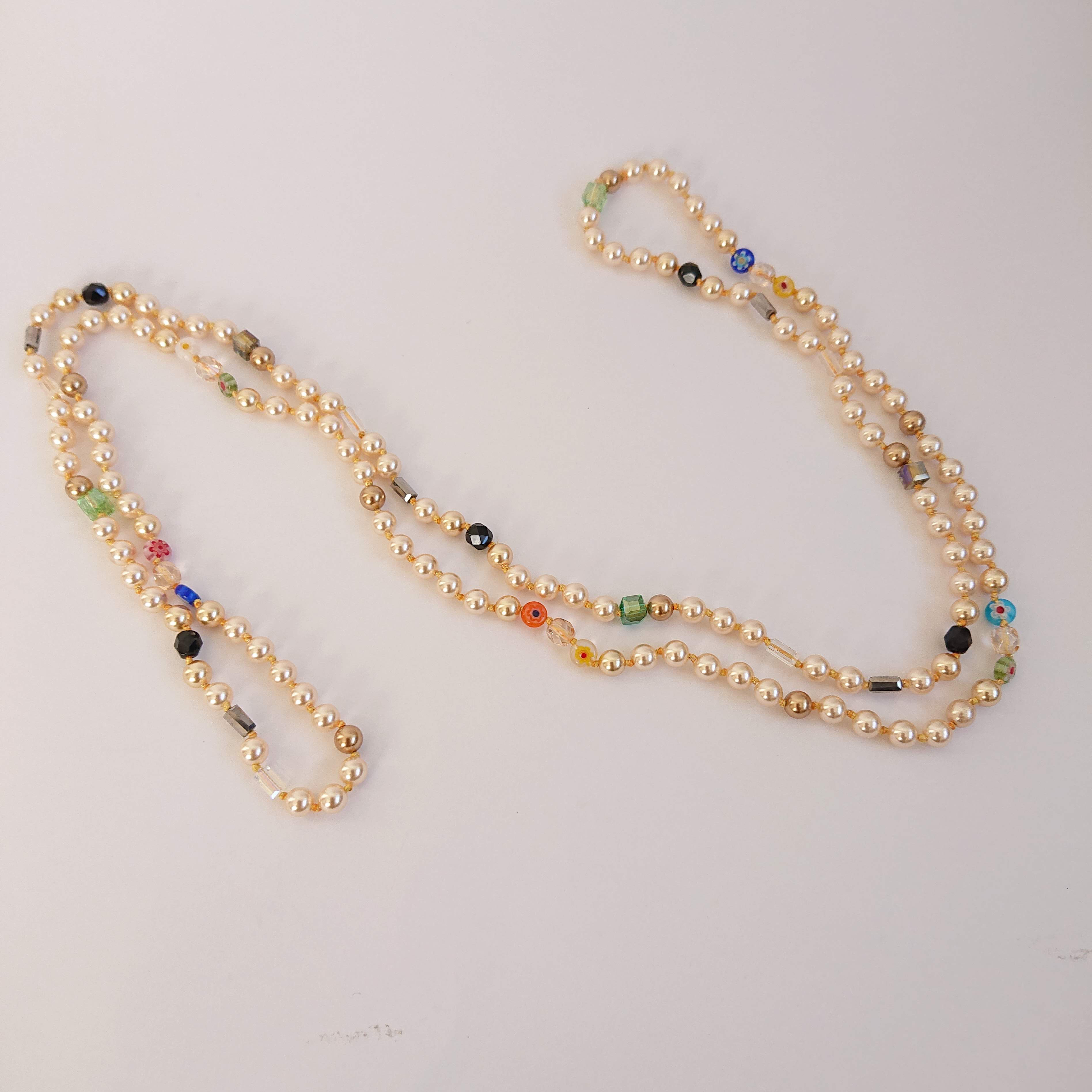 《ミュージアム・シリーズ』クリムト『接吻』（ロングネックレス・ダブルフェイス）