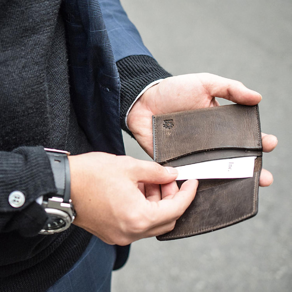 柔軟牛皮名片夾、卡包、名片盒HAK017 第4張的照片