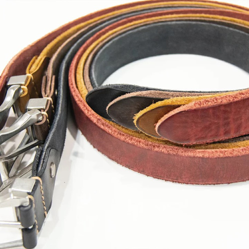 極厚 イタリアンレザーベルト 6ミリ ブラック その他ファッション