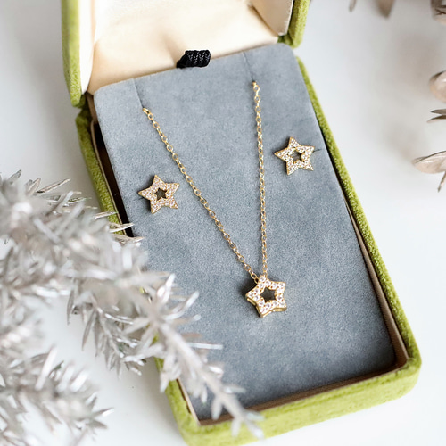 スタージュエリー 星ピアス ジルコニア 箱入り 14G 16G ］お洒落の鮮度