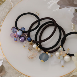 じゃらじゃらヘアゴム×2個セット◇パステルspringカラー ヘアゴム