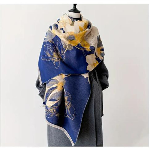 大判ストール マフラー レディース 花柄 秋冬 スカーフ ロング