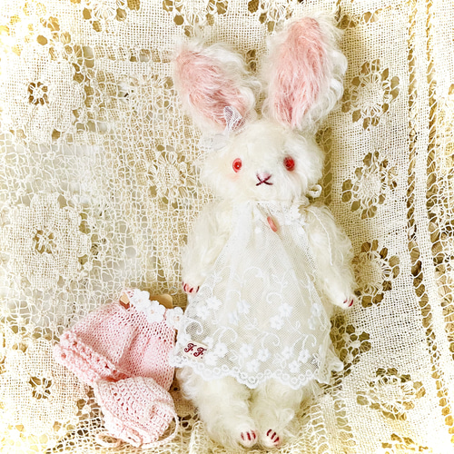 手作りテディベアうさちゃん 手作りテディベアうさちゃん