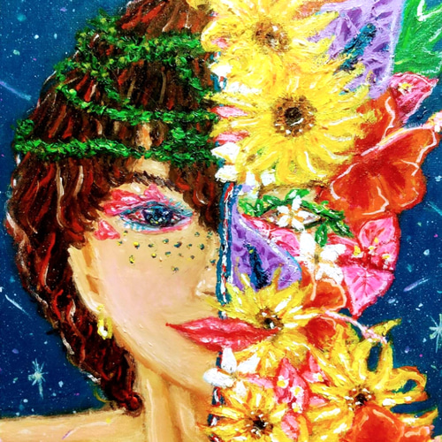 僕は花でできている 絵画 沙彩 通販 18524369｜Creema(クリーマ)