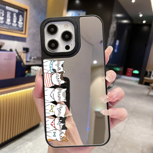 グリップミラーケース iPhoneケース スマホカバー 全機種対応 Iphone16