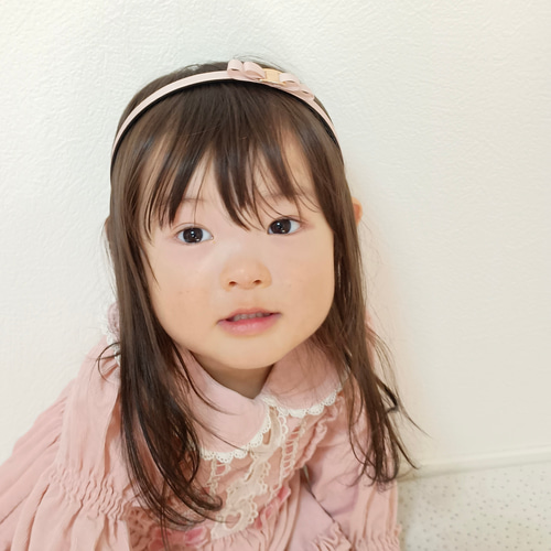 Gold plate Katsushya カチューシャ 子供用 キッズ ベージュ 入学式